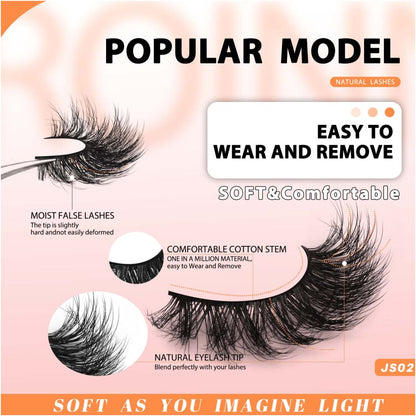 GROINNEYA 10 pairs of Asian style spicy girls with full thick eyelashes mixed race Asian photographed on camera image 3