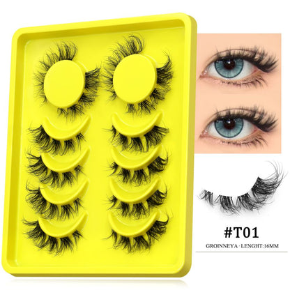 GROINNEYA Clear and Cold Fox Eyes Worldly Disgusting and Shattered Transparent Meme False Eyelash Natural Light and Quick Makeup