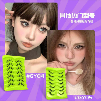 Fox style False Eyelash Barbie Manga Eyelash Tail with Long Curling Little Devil Girl Group Whole Segmentable False Eyelash image 3