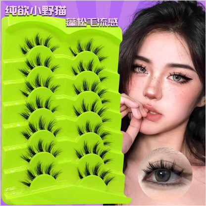 Fox style False Eyelash Barbie Manga Eyelash Tail with Long Curling Little Devil Girl Group Whole Segmentable False Eyelash image 5