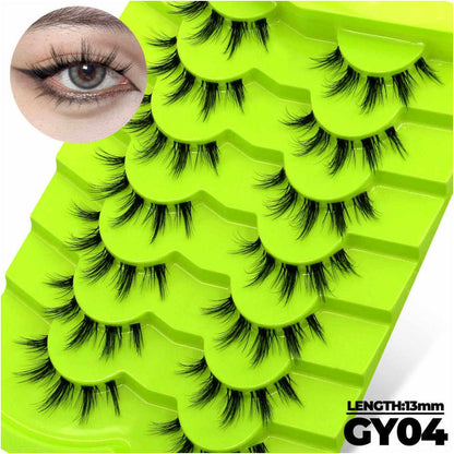 Fox style False Eyelash Barbie Manga Eyelash Tail with Long Curling Little Devil Girl Group Whole Segmentable False Eyelash