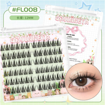 GROINNEYA Non Glue False Eyelash Micro Thick Asian Non Glue Self Adhesive False Eyelash Women s Natural Style 2025 New Edition