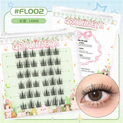 GROINNEYA Non Glue False Eyelash Micro Thick Asian Non Glue Self Adhesive False Eyelash Women s Natural Style 2025 New Edition