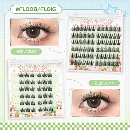 GROINNEYA Non Glue False Eyelash Micro Thick Asian Non Glue Self Adhesive False Eyelash Women s Natural Style 2025 New Edition