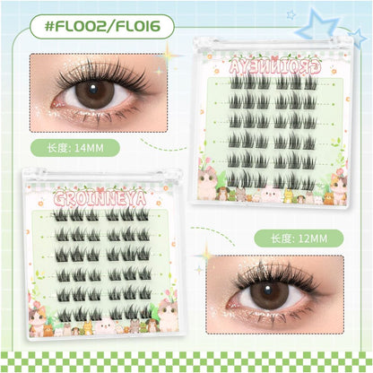 GROINNEYA Non Glue False Eyelash Micro Thick Asian Non Glue Self Adhesive False Eyelash Women s Natural Style 2025 New Edition