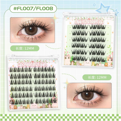 GROINNEYA Non Glue False Eyelash Micro Thick Asian Non Glue Self Adhesive False Eyelash Women s Natural Style 2025 New Edition
