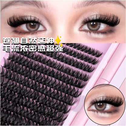 GROINNEYA Asian D curve exquisite fluffy feeling thick single cluster false eyelashes female natural transformation into mixed race girl in seconds image 5