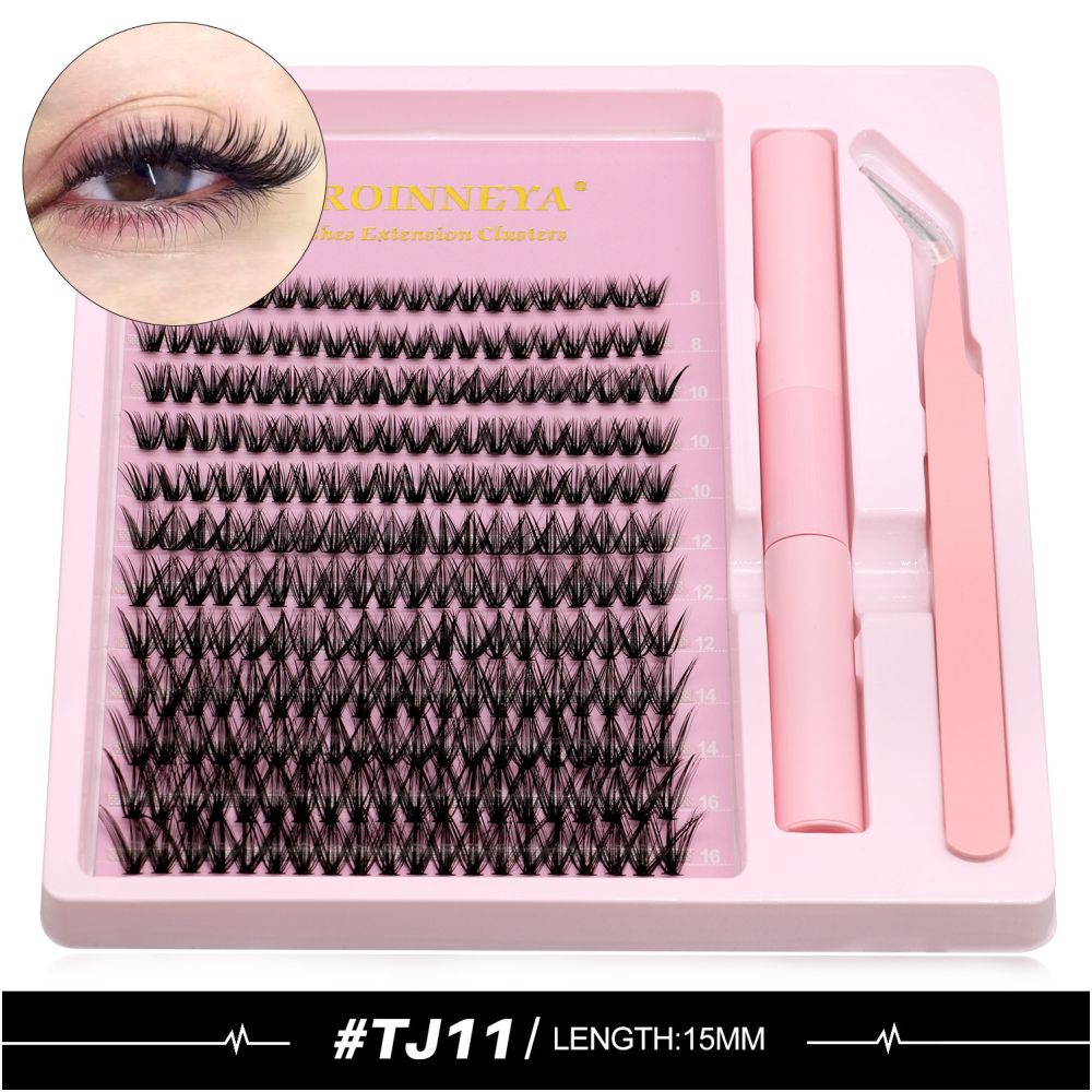 GROINNEYA Asian D curve exquisite fluffy feeling thick single cluster false eyelashes female natural transformation into mixed race girl in seconds