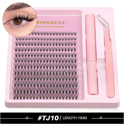 GROINNEYA Asian D curve exquisite fluffy feeling thick single cluster false eyelashes female natural transformation into mixed race girl in seconds