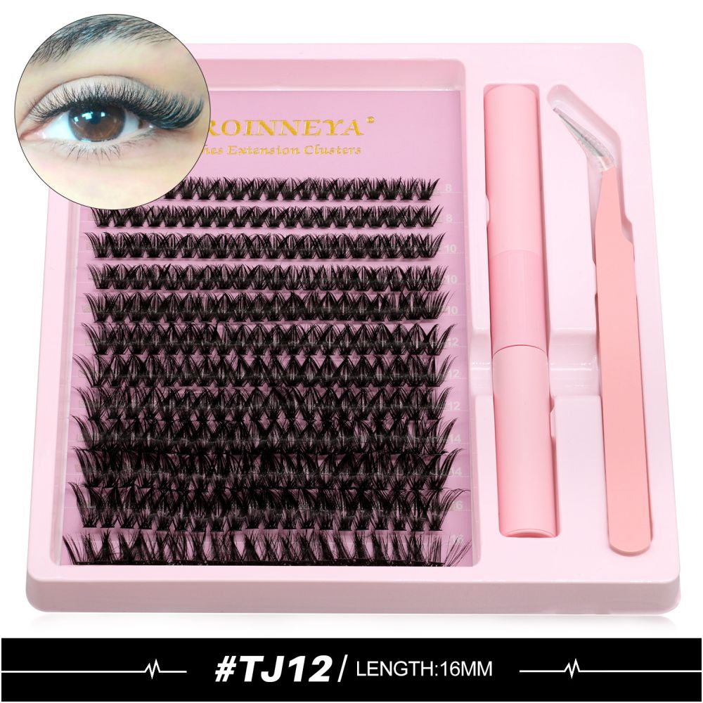 GROINNEYA Asian D curve exquisite fluffy feeling thick single cluster false eyelashes female natural transformation into mixed race girl in seconds