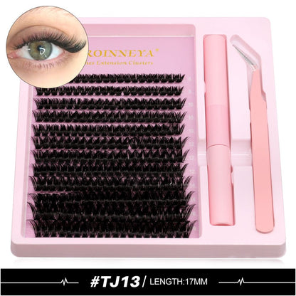 GROINNEYA Asian D curve exquisite fluffy feeling thick single cluster false eyelashes female natural transformation into mixed race girl in seconds