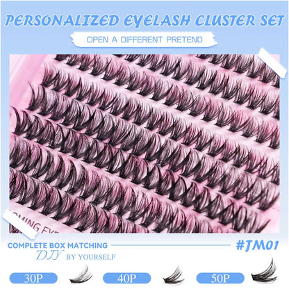 GROINNEYA 4 styles large capacity Asian style self grafting eyelash book thick D curl European and American makeup look image 3