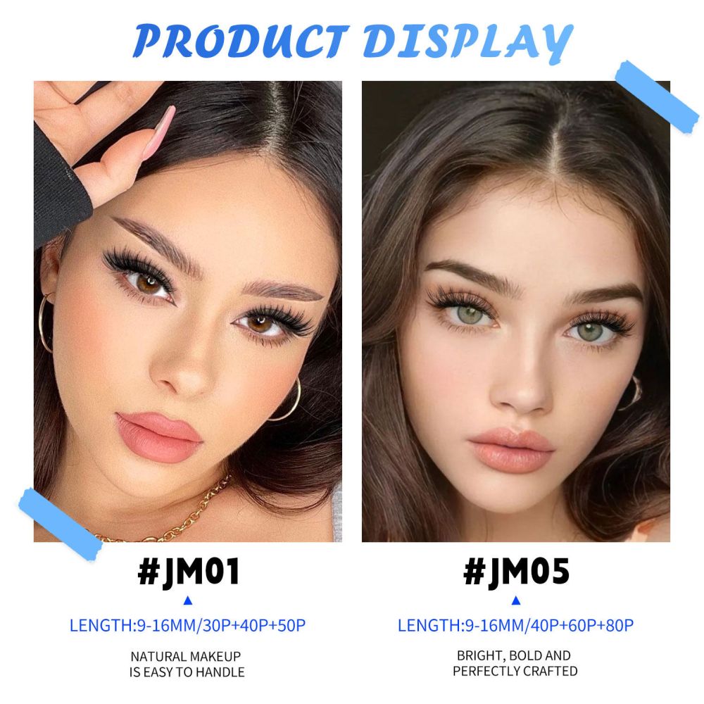 GROINNEYA 4 styles large capacity Asian style self grafting eyelash book thick D curl European and American makeup look image 4