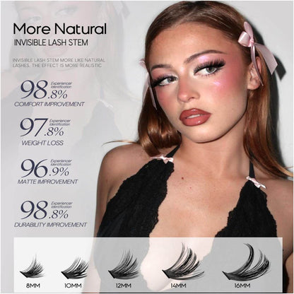 New Asian spicy girl with swollen eyes false eyelashes D curl single cluster thick and curly full of tension electric eyelashes image 3