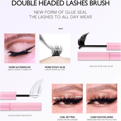 New Asian spicy girl with swollen eyes false eyelashes D curl single cluster thick and curly full of tension electric eyelashes image 4