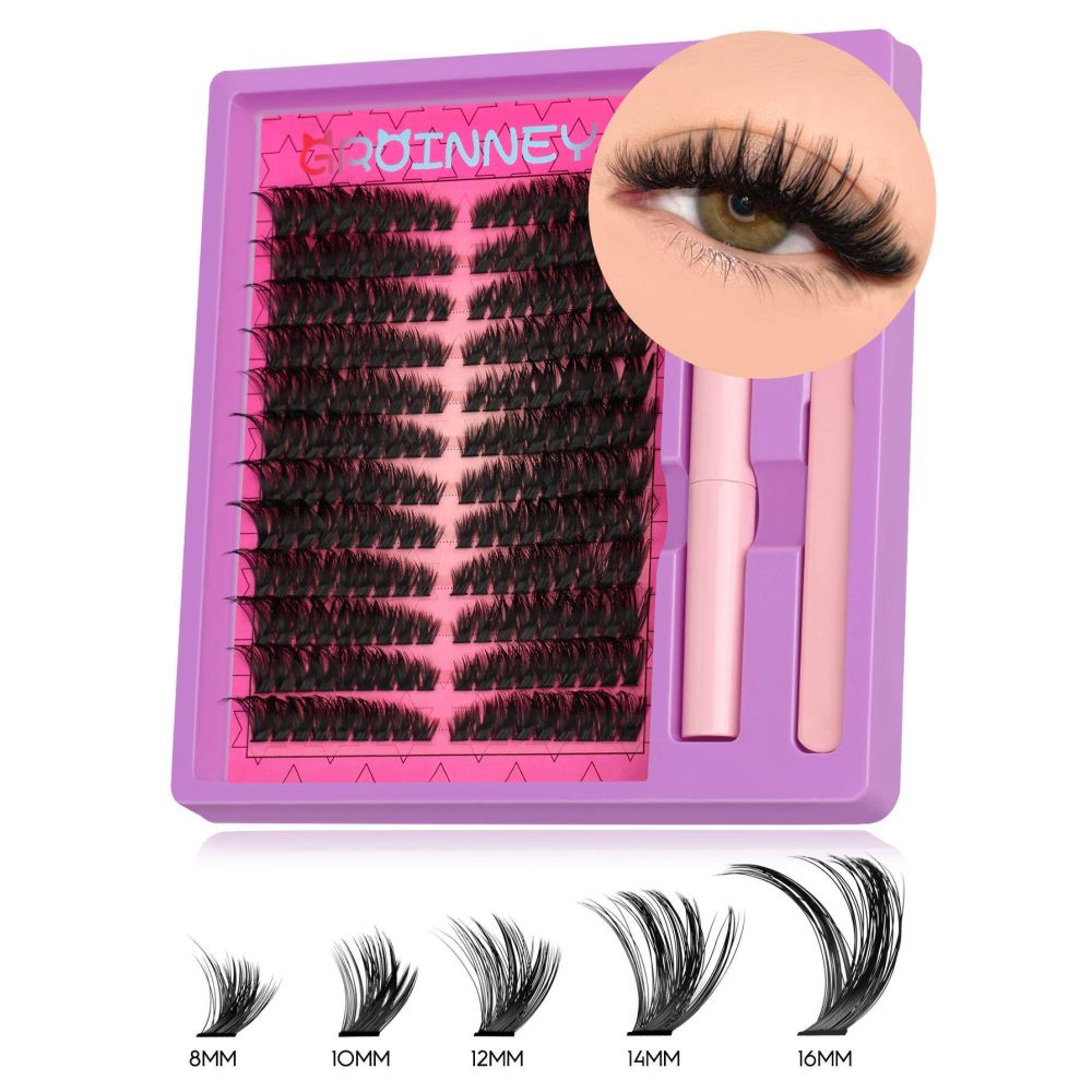 New Asian spicy girl with swollen eyes false eyelashes D curl single cluster thick and curly full of tension electric eyelashes image 0