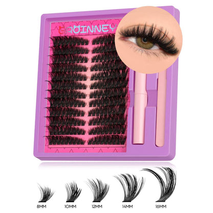 New Asian spicy girl with swollen eyes false eyelashes D curl single cluster thick and curly full of tension electric eyelashes image 0