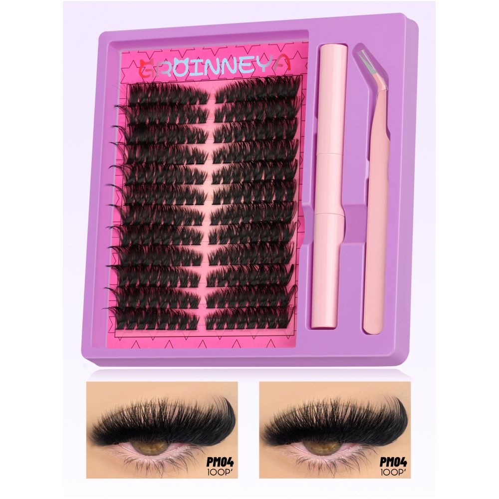New Asian spicy girl with swollen eyes false eyelashes D curl single cluster thick and curly full of tension electric eyelashes