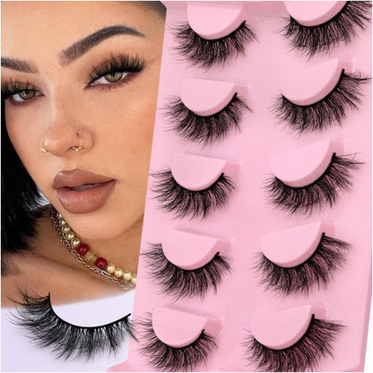 GROINNEYA Matte Makeup False Eyelashes Thick Asian Mixed Blood Light European One Piece Hard Meme Swelling Eye Bubbles image 1