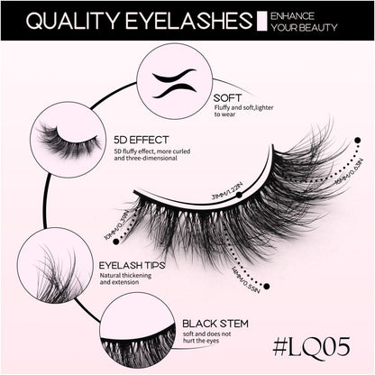 GROINNEYA Matte Makeup False Eyelashes Thick Asian Mixed Blood Light European One Piece Hard Meme Swelling Eye Bubbles image 5