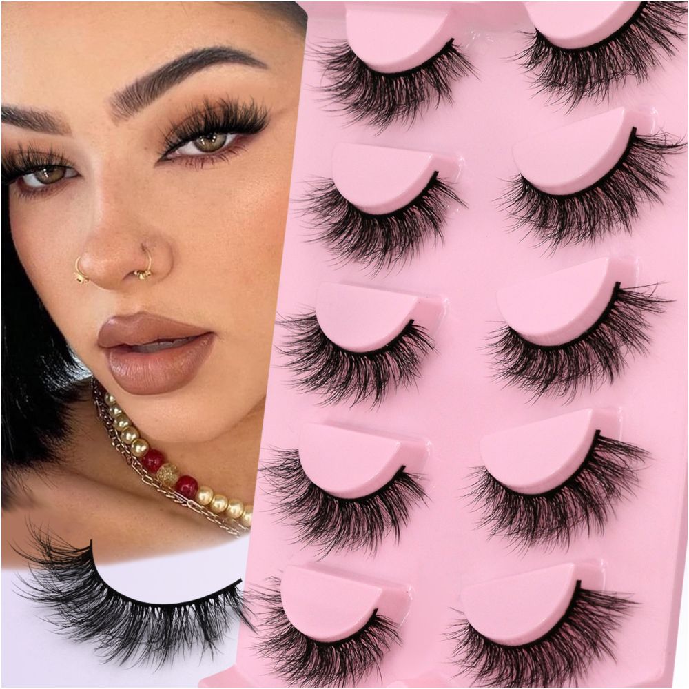 GROINNEYA Matte Makeup False Eyelashes Thick Asian Mixed Blood Light European One Piece Hard Meme Swelling Eye Bubbles image 0