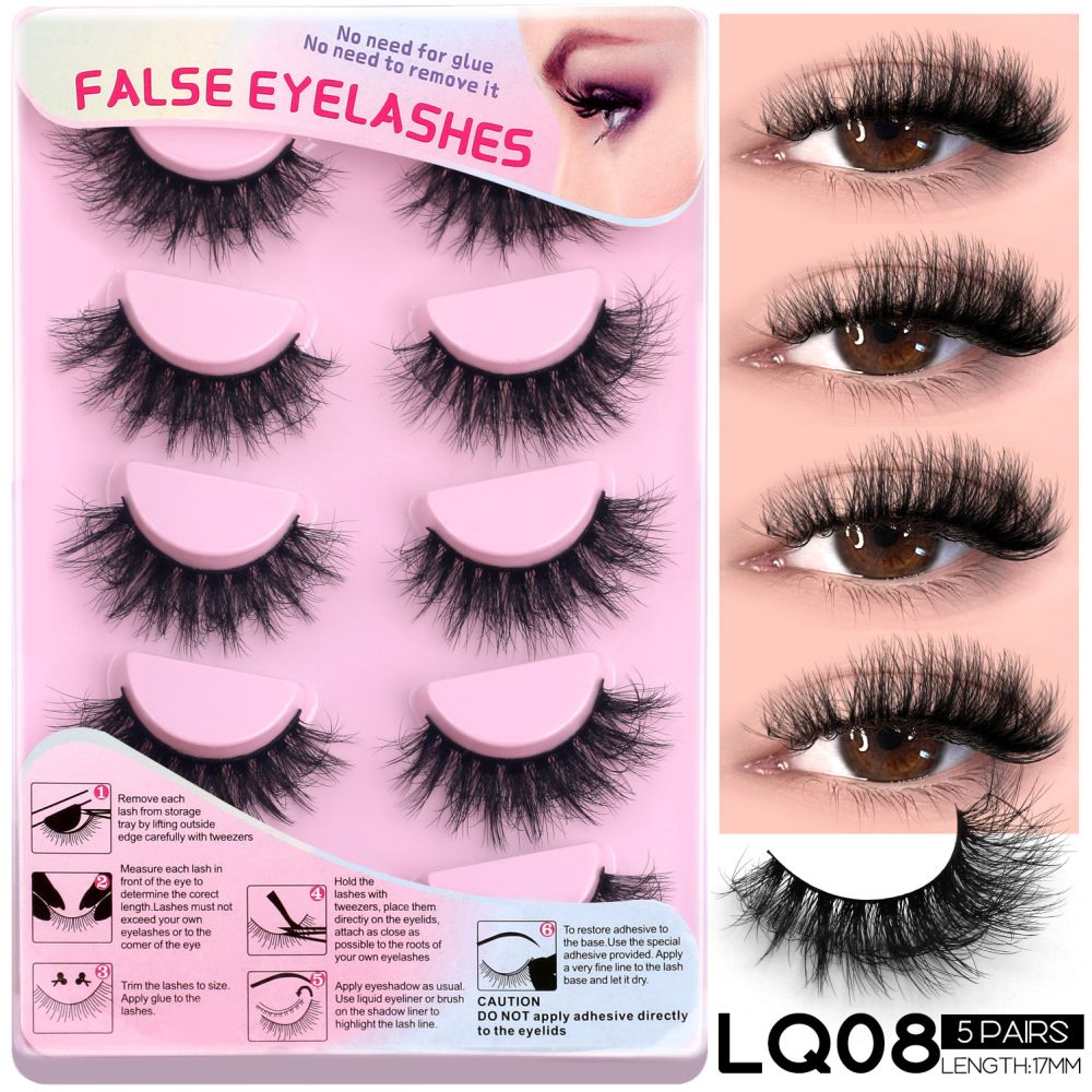 GROINNEYA Matte Makeup False Eyelashes Thick Asian Mixed Blood Light European One Piece Hard Meme Swelling Eye Bubbles