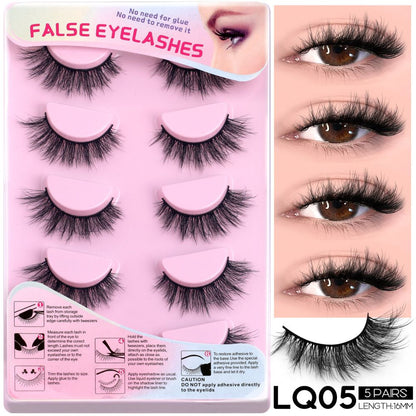 GROINNEYA Matte Makeup False Eyelashes Thick Asian Mixed Blood Light European One Piece Hard Meme Swelling Eye Bubbles