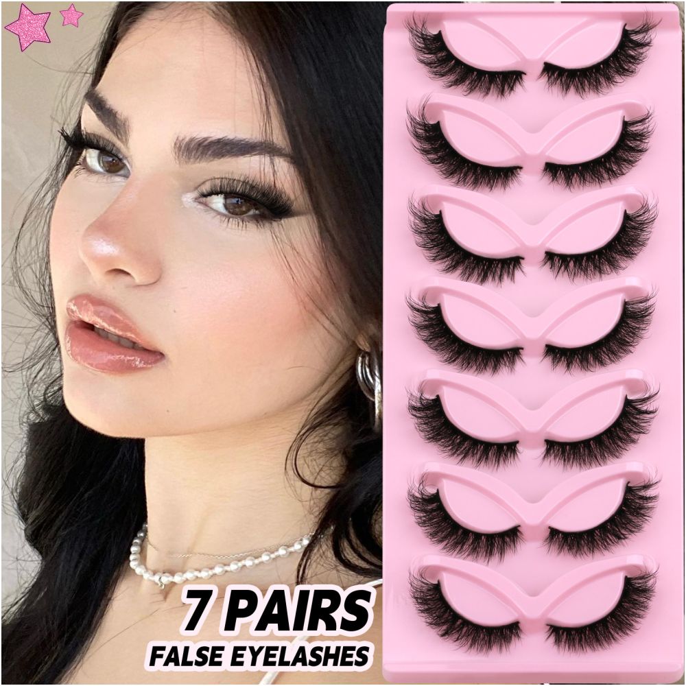 GROINNEYA Light European Asian style False Eyelash Thick Cat Eye One Piece Lifting Eye Corners Enlarge Eyes image 2