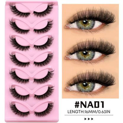 GROINNEYA Light European Asian style False Eyelash Thick Cat Eye One Piece Lifting Eye Corners Enlarge Eyes