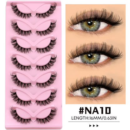 GROINNEYA Light European Asian style False Eyelash Thick Cat Eye One Piece Lifting Eye Corners Enlarge Eyes