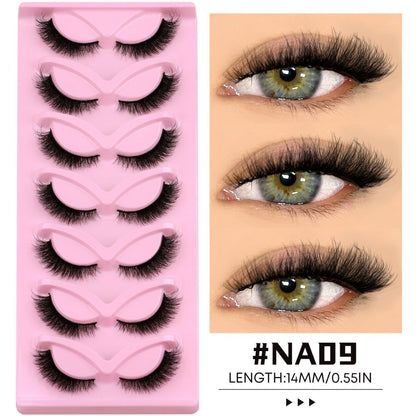 GROINNEYA Light European Asian style False Eyelash Thick Cat Eye One Piece Lifting Eye Corners Enlarge Eyes