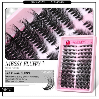 GROINNEYA European and American spicy girl mink fur texture D sense curl single cluster natural false eyelashes image 2