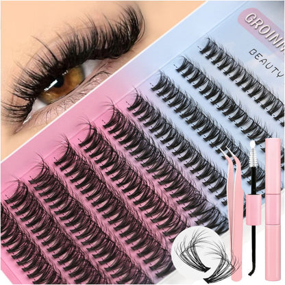GROINNEYA American Sweetheart Premium Texture D Curling Degree European and American Sweetheart Single Cluster Thick Curling Eyelash image 1