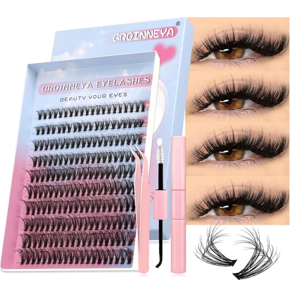 GROINNEYA American Sweetheart Premium Texture D Curling Degree European and American Sweetheart Single Cluster Thick Curling Eyelash image 2