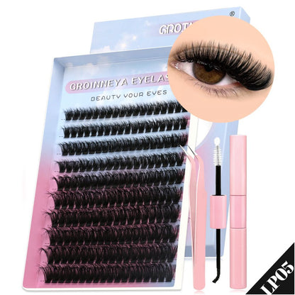 GROINNEYA American Sweetheart Premium Texture D Curling Degree European and American Sweetheart Single Cluster Thick Curling Eyelash