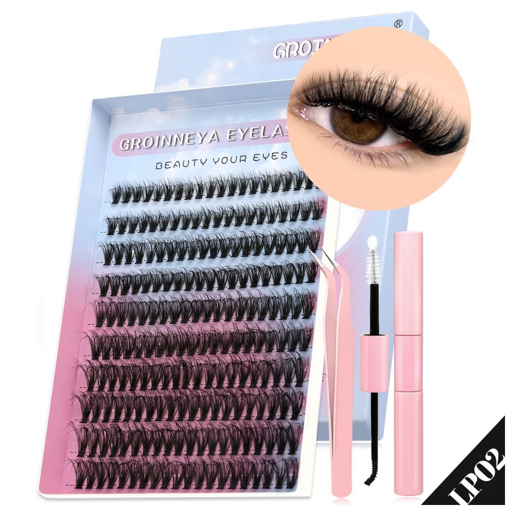 GROINNEYA American Sweetheart Premium Texture D Curling Degree European and American Sweetheart Single Cluster Thick Curling Eyelash