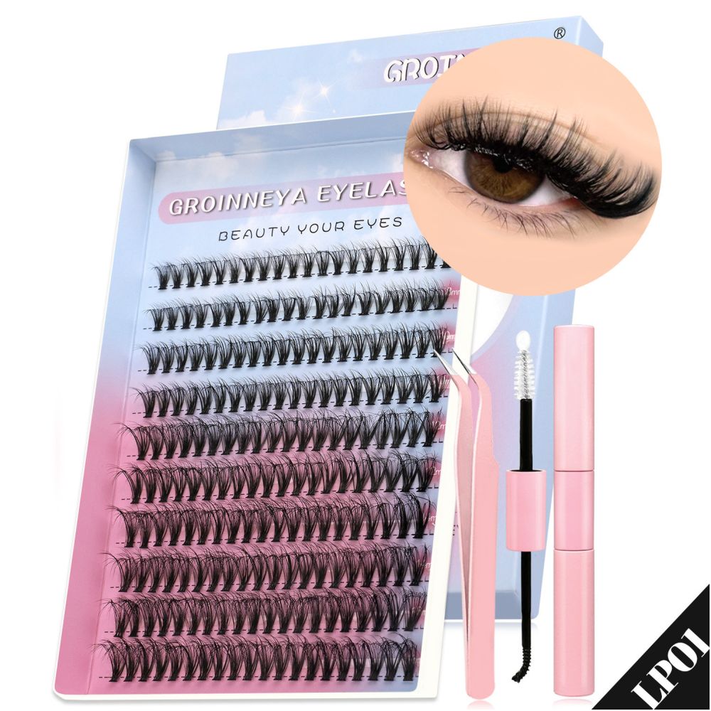 GROINNEYA American Sweetheart Premium Texture D Curling Degree European and American Sweetheart Single Cluster Thick Curling Eyelash