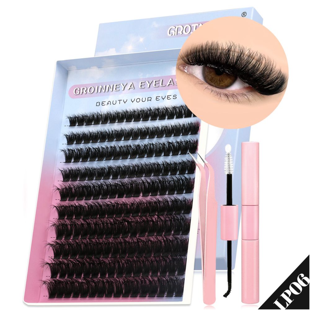 GROINNEYA American Sweetheart Premium Texture D Curling Degree European and American Sweetheart Single Cluster Thick Curling Eyelash