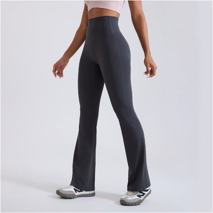 Lori No Size Naked Yoga Micro Flare Pants for Women High Waist and Waist Tight Exercise Hip Pants Fitness Flare Pants Wide Leg Pants image 2