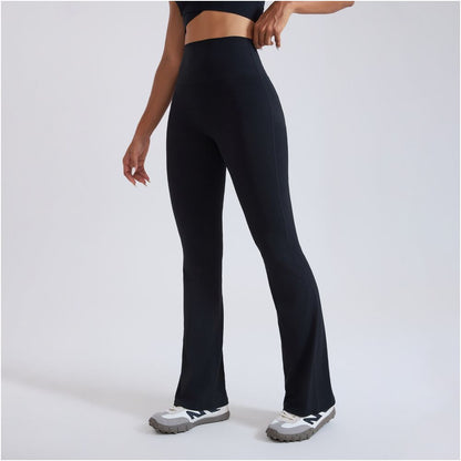 Lori No Size Naked Yoga Micro Flare Pants for Women High Waist and Waist Tight Exercise Hip Pants Fitness Flare Pants Wide Leg Pants image 4