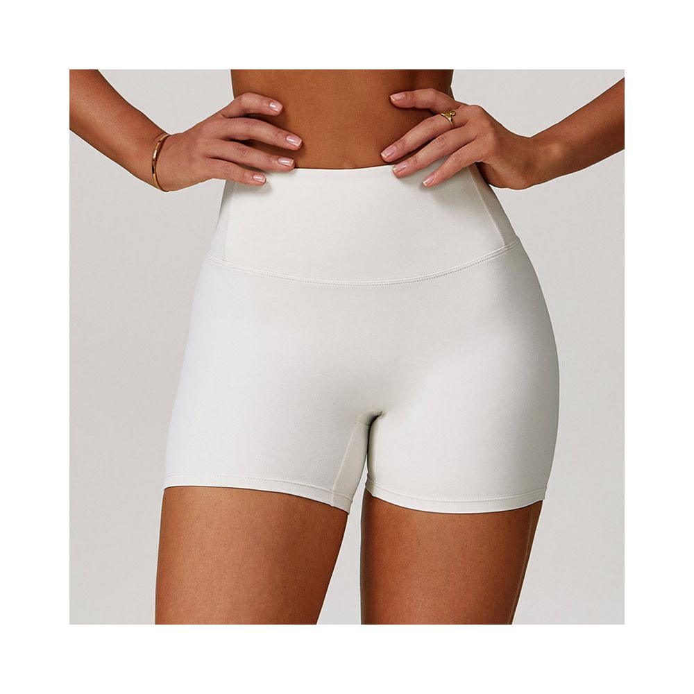 European and American cloud yoga shorts for women high waisted hip lifting breathable elastic tight fitting running beautiful buttocks fitness and exercise three part pants image 5