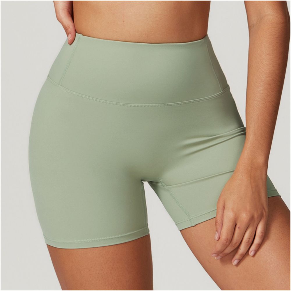 European and American cloud yoga shorts for women high waisted hip lifting breathable elastic tight fitting running beautiful buttocks fitness and exercise three part pants