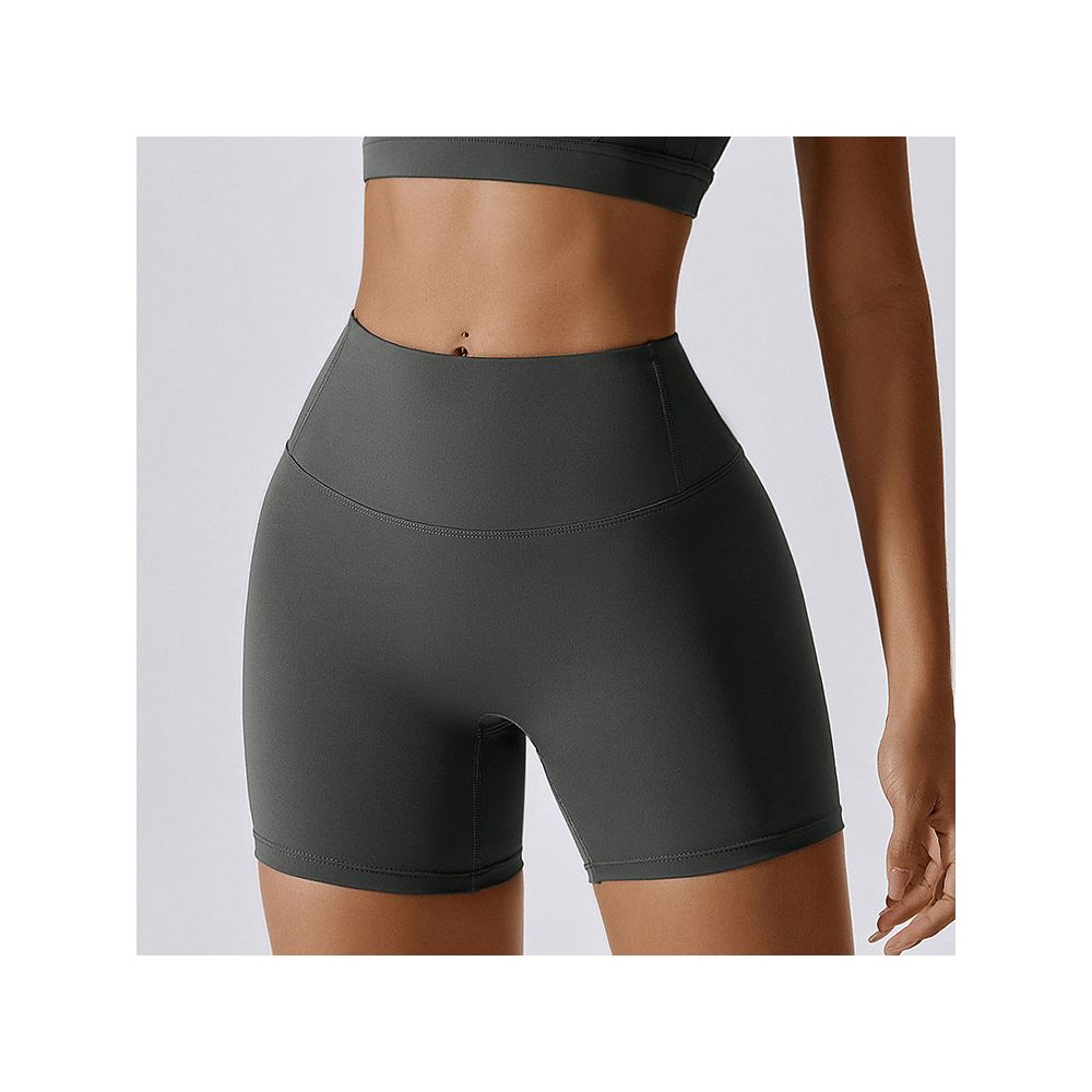 European and American cloud yoga shorts for women high waisted hip lifting breathable elastic tight fitting running beautiful buttocks fitness and exercise three part pants