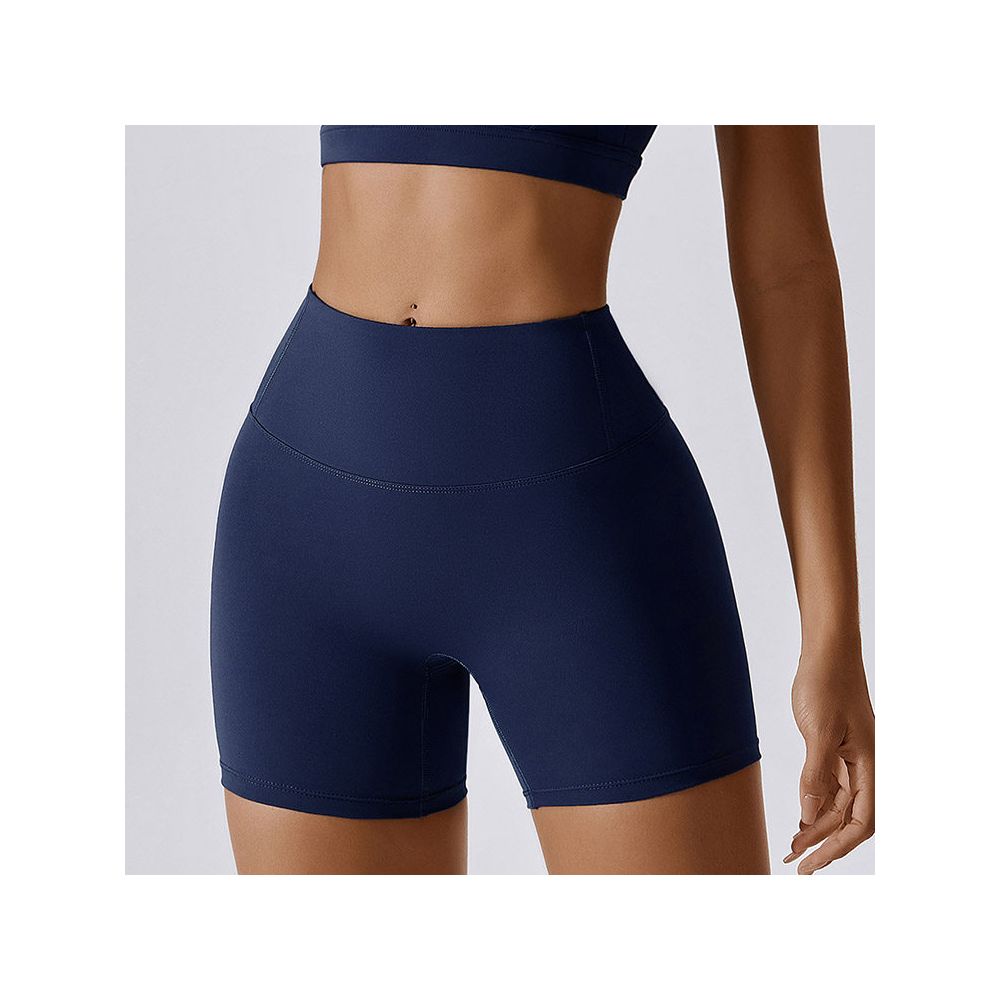 European and American cloud yoga shorts for women high waisted hip lifting breathable elastic tight fitting running beautiful buttocks fitness and exercise three part pants