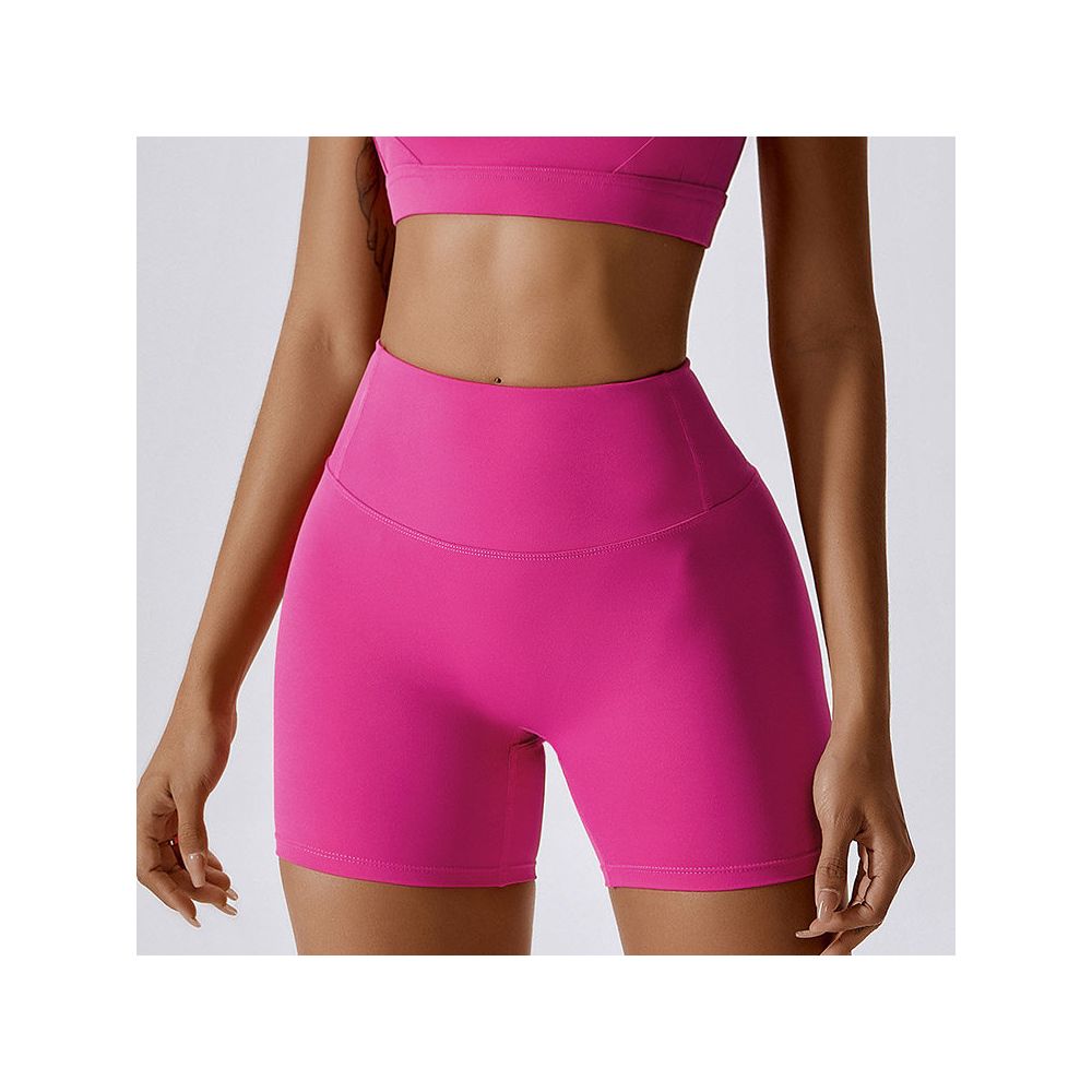 European and American cloud yoga shorts for women high waisted hip lifting breathable elastic tight fitting running beautiful buttocks fitness and exercise three part pants