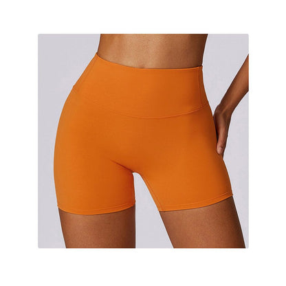 European and American cloud yoga shorts for women high waisted hip lifting breathable elastic tight fitting running beautiful buttocks fitness and exercise three part pants
