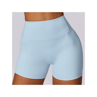 European and American cloud yoga shorts for women high waisted hip lifting breathable elastic tight fitting running beautiful buttocks fitness and exercise three part pants