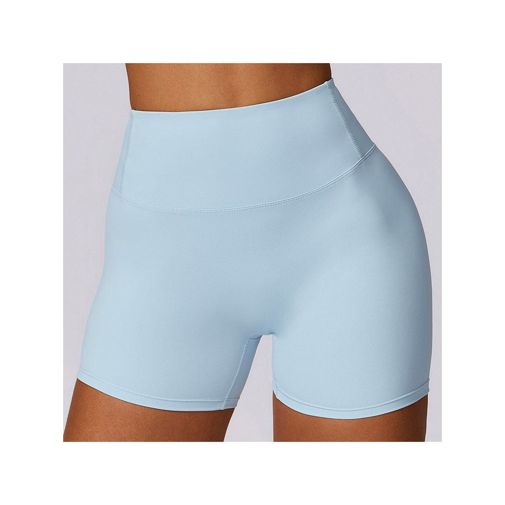 European and American cloud yoga shorts for women high waisted hip lifting breathable elastic tight fitting running beautiful buttocks fitness and exercise three part pants