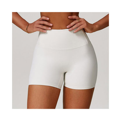 European and American cloud yoga shorts for women high waisted hip lifting breathable elastic tight fitting running beautiful buttocks fitness and exercise three part pants