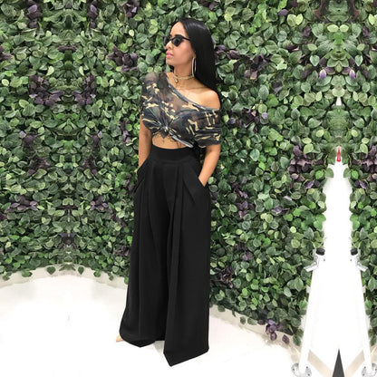 S2018 Hot-Selling Fashion Stylish Flared Pants Wide-Leg Casual Pants Autumn and Winter Wide-Leg Pants 14 Colors Available